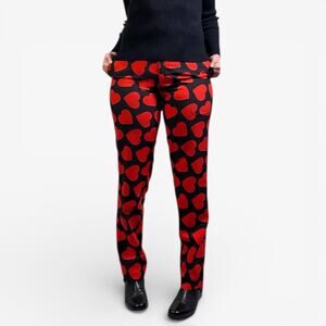 Opposuits Black and Red King of Hearts Gothabilly Valloween Pants Sz 34